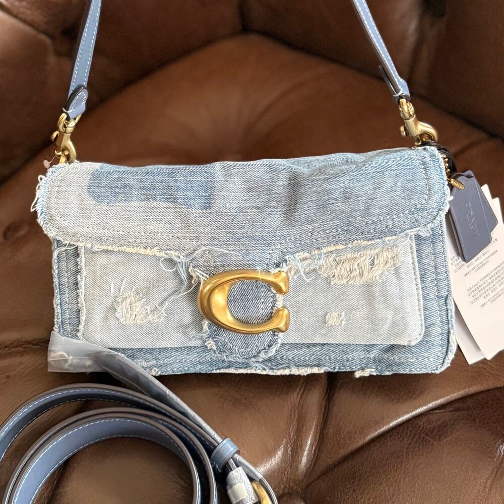 NWT Coach Tabby 26 Repurposed Denim Patchwork Shoulder Bag CCX36